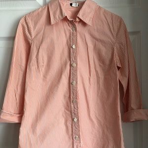 J Crew pinstripe button up!
